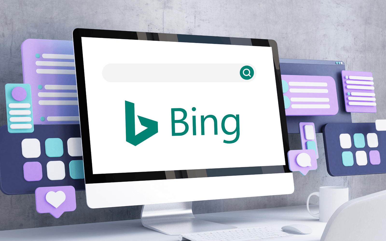 No Index page is visible on the Bing website